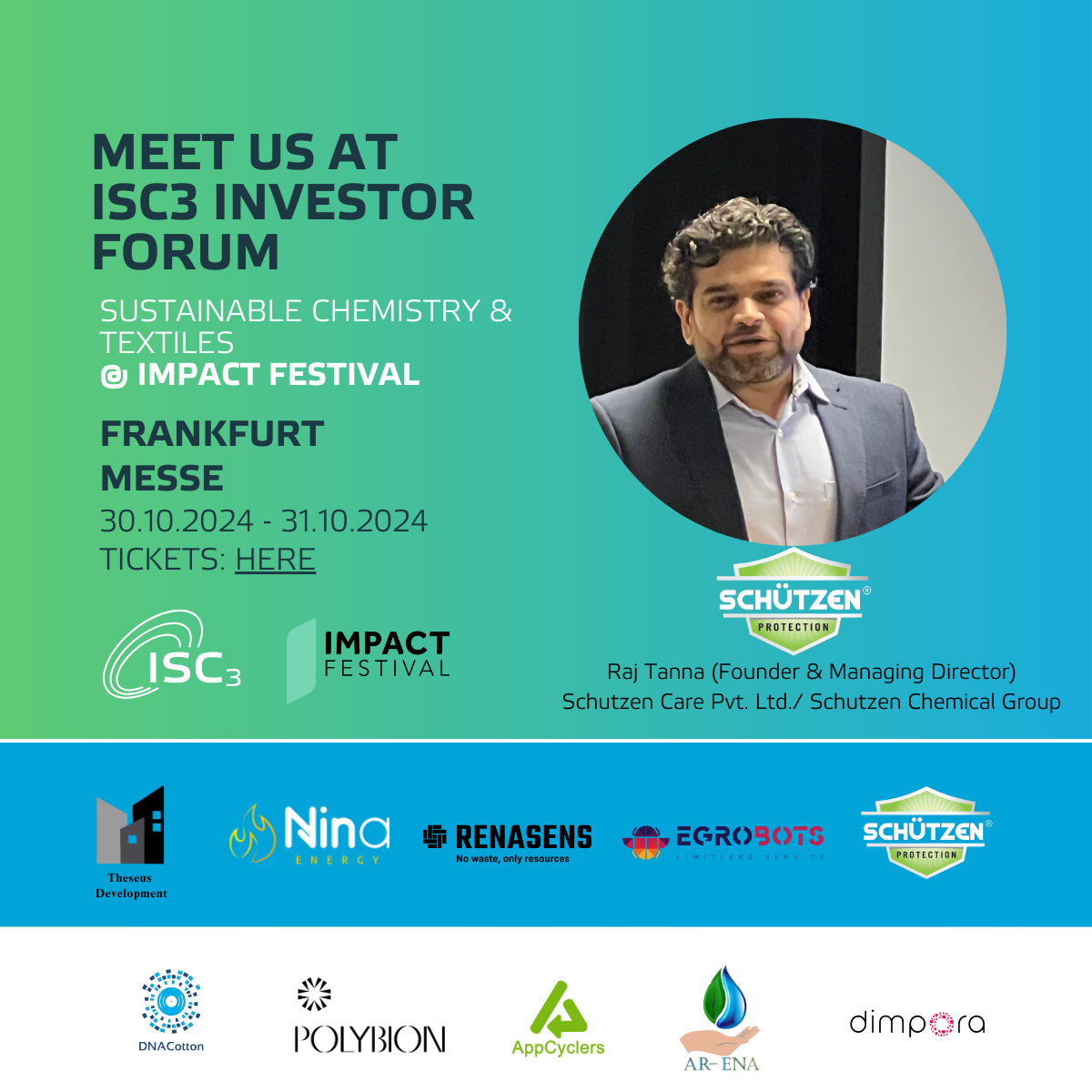 Raj Tanna (Founder & Managing Director Schutzen) @ ISC3 Investor Forum as part of Impact Festival 2024